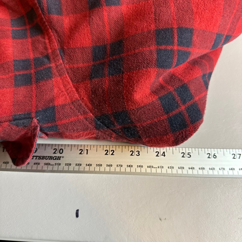 Ozark Trail Mens LT Red Black Buffalo Plaid‎ Quilted Lined Flannel Shirt Jacket - Picture 8 of 9